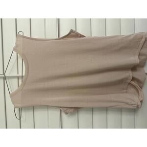 Athleta open back cross over tank top light pink size Large